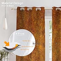 Vista 1228 de Cenefas de cocina modernas con patrón de cobre marrón dorado para ventanas, cenefas opacas abstractas de marcas de arañazos y cortinas opacas