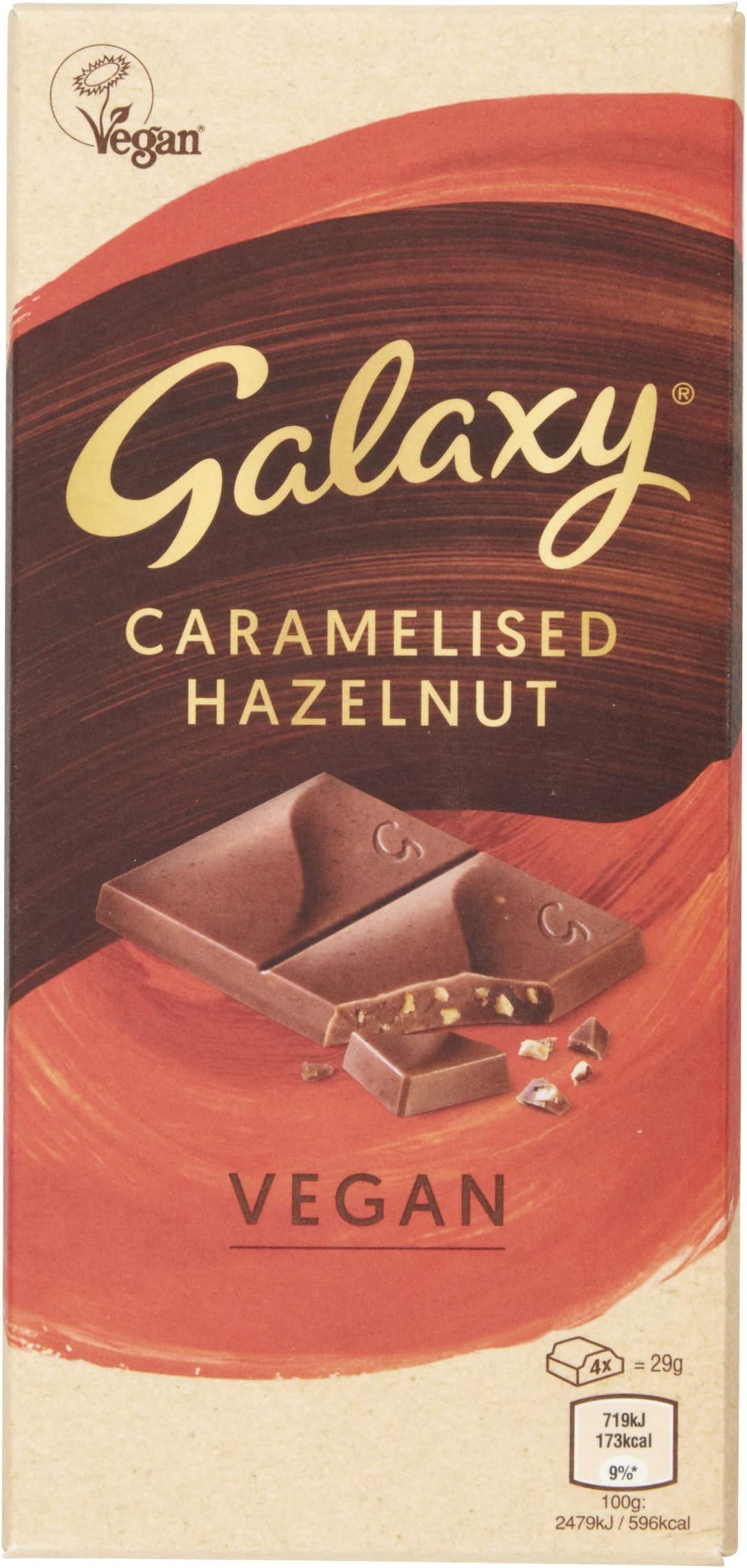 Galaxy Vegan Caramelised Hazelnut Chocolate 100g x6 (3.5 ounces x6)