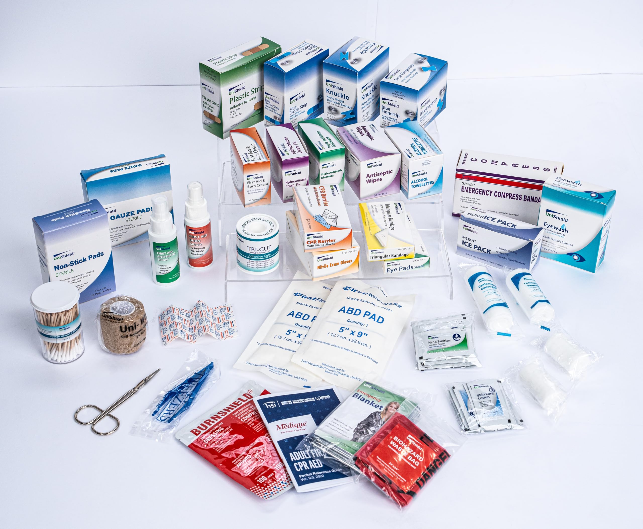 Unishield Class-A First Aid Refills Supplies Without Cabinet | Essential Medications for Emergency Preparedness | Ensuring Long-Lasting Reliability |