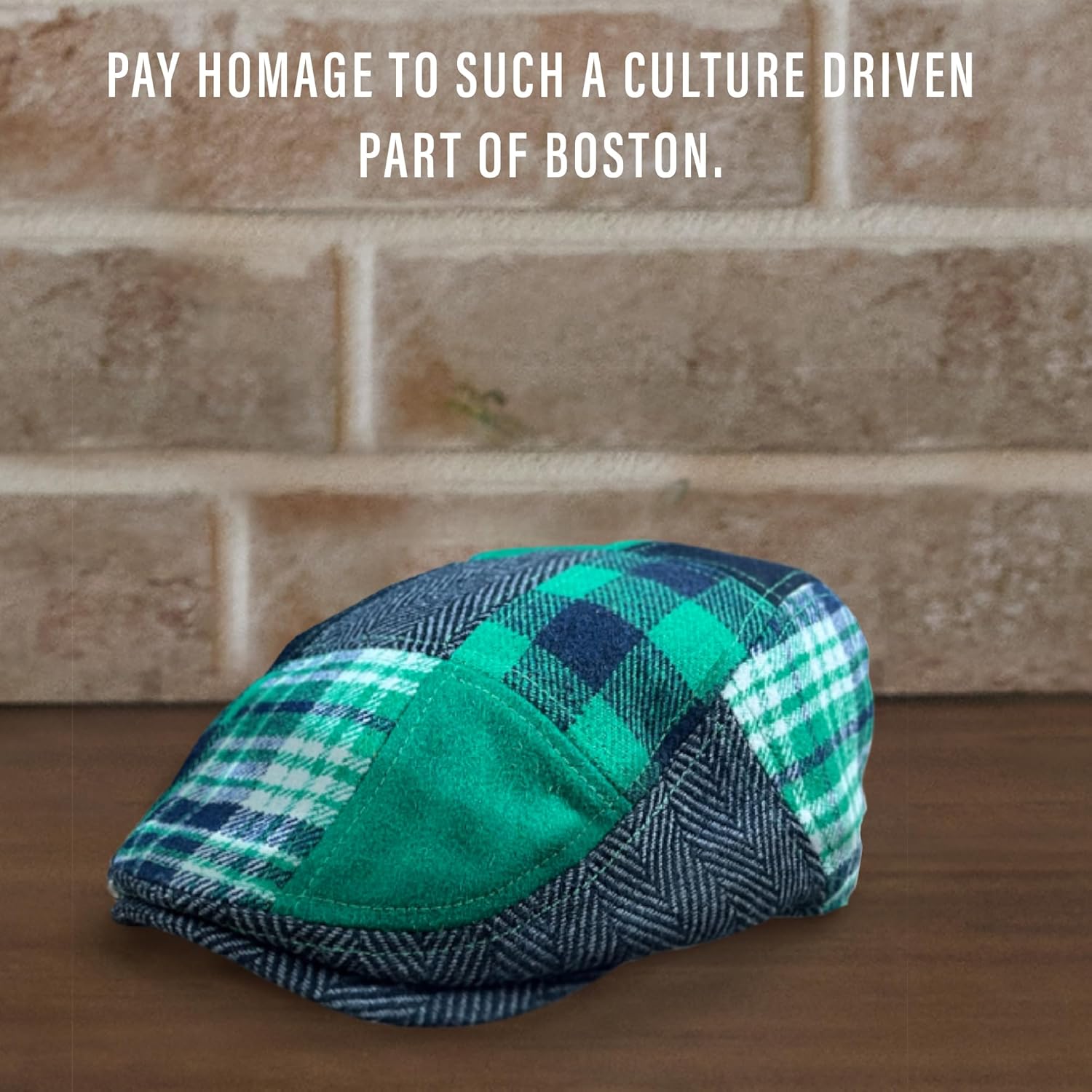 The Original Boston Scally Cap - Slainte Patchwork Edition - Single Panel Newsboy Cap for Men - Patchwork - Image 4