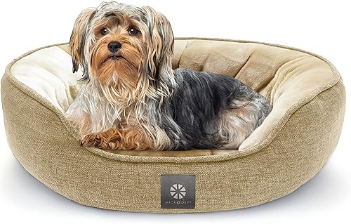 Miniatura 3 de MICRODRY Cama suave, acogedora y de felpa, lavable a máquina, autocalentable, para perros de tamaño pequeño a mediano, 18 x 24 x 7 pulgadas, gris