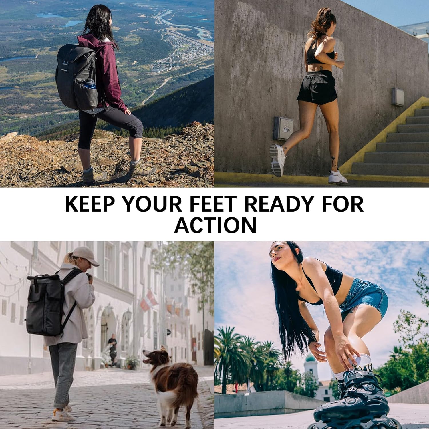 eallco Womens Athletic Ankle Socks Quarter Cushioned Running Socks Hiking Sport Socks 6 Pairs - Image 7