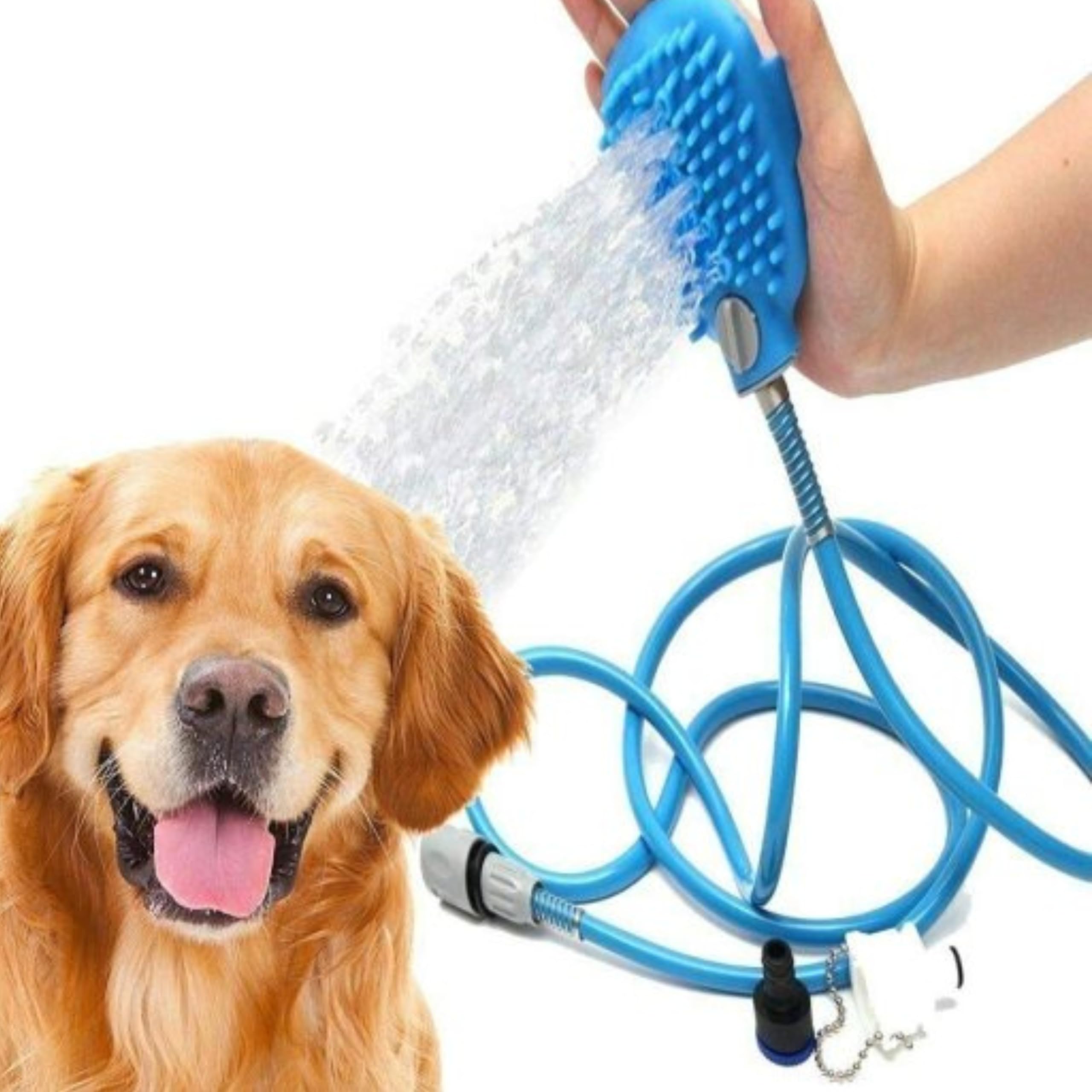 GOVAVI™ Pet Bathing Tool Massager Shower Cleaning Washing Sprayers with Brush, 2 in 1 Shower Sprayer and Scrubber Brush Massager, Dog/Cat Cleaning Washing Shower Pipe (Blue)" (B0D9KQ7WB8) Amazon Price History, Amazon Price Tracker