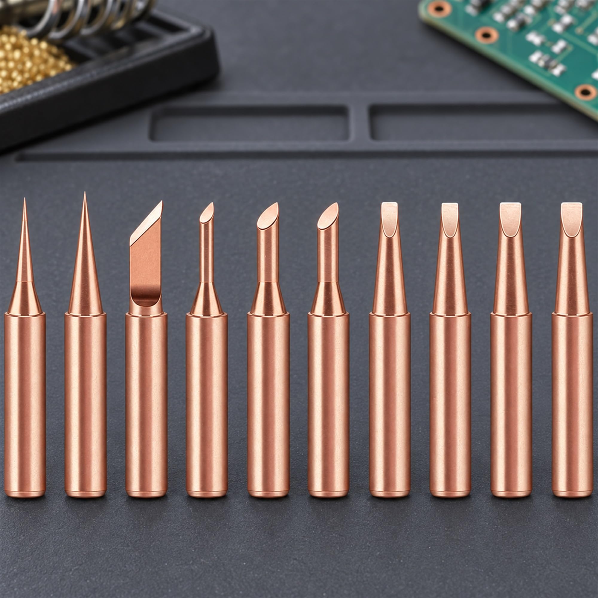 Copper Soldering Iron Tips, Replacement Soldering Accessories for Home Appliance Repairs and Electronics Assembly