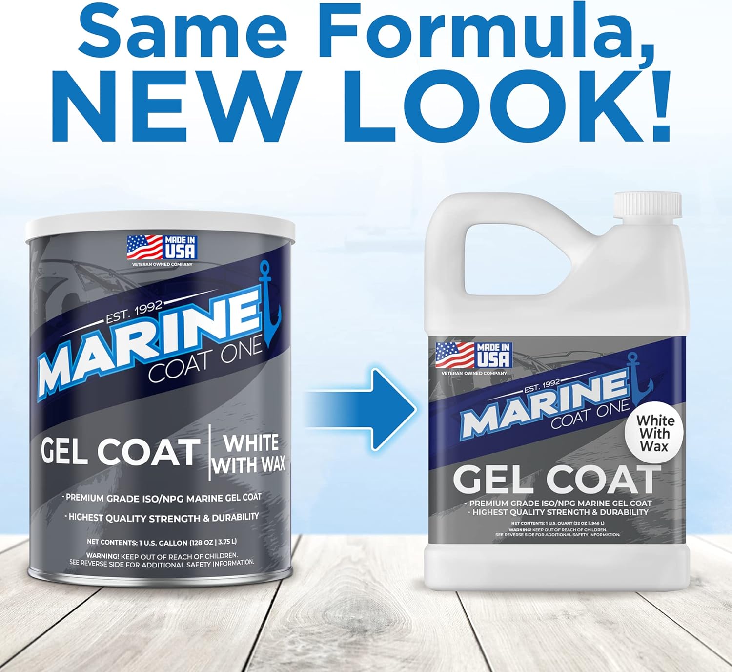 Marine Coat One Iso/Npg Marine Gel Coat blanc avec cire avec catalyseur