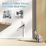 Delamu Cord Hider, 157in Couvercle de cordon, housses de cordon premium pour fils sur mur, kit de cache-câble pour les fils de cache dans la gestion de câble maison et de bureau, 10X L15.7in X W0.95in X H0.55in, blanc