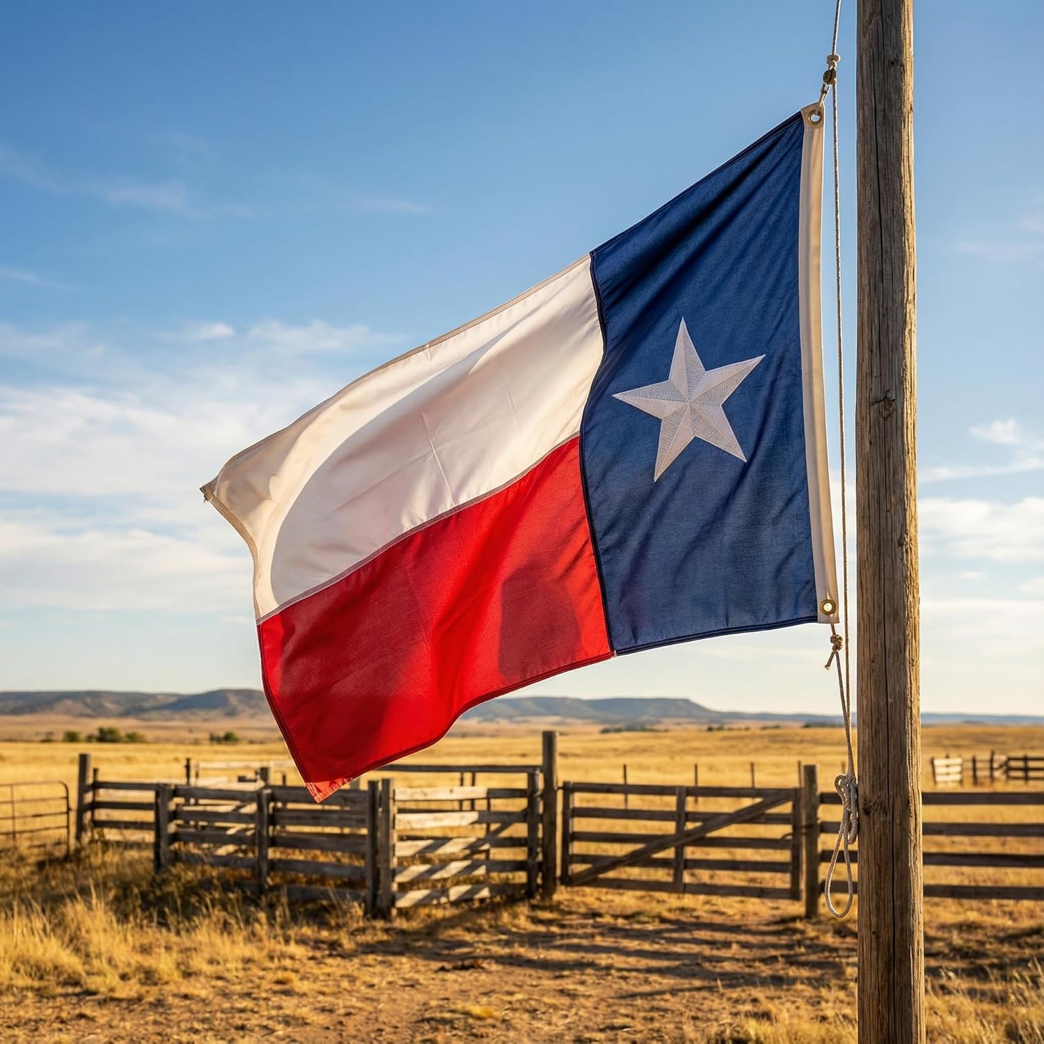 Texas Flag 4x6, US TX State Flags Outdoor, Luxurious Full Embroidery, Brass Grommets