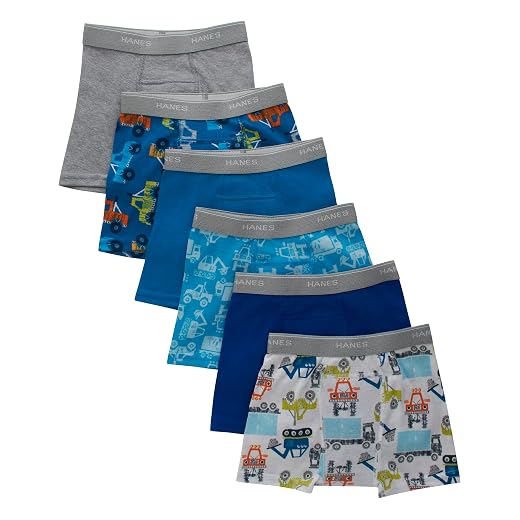 Hanes Boys' Potty Training Underwear, Light Leaks Toddler Cotton Briefs and Boxer Briefs, Multi-pack