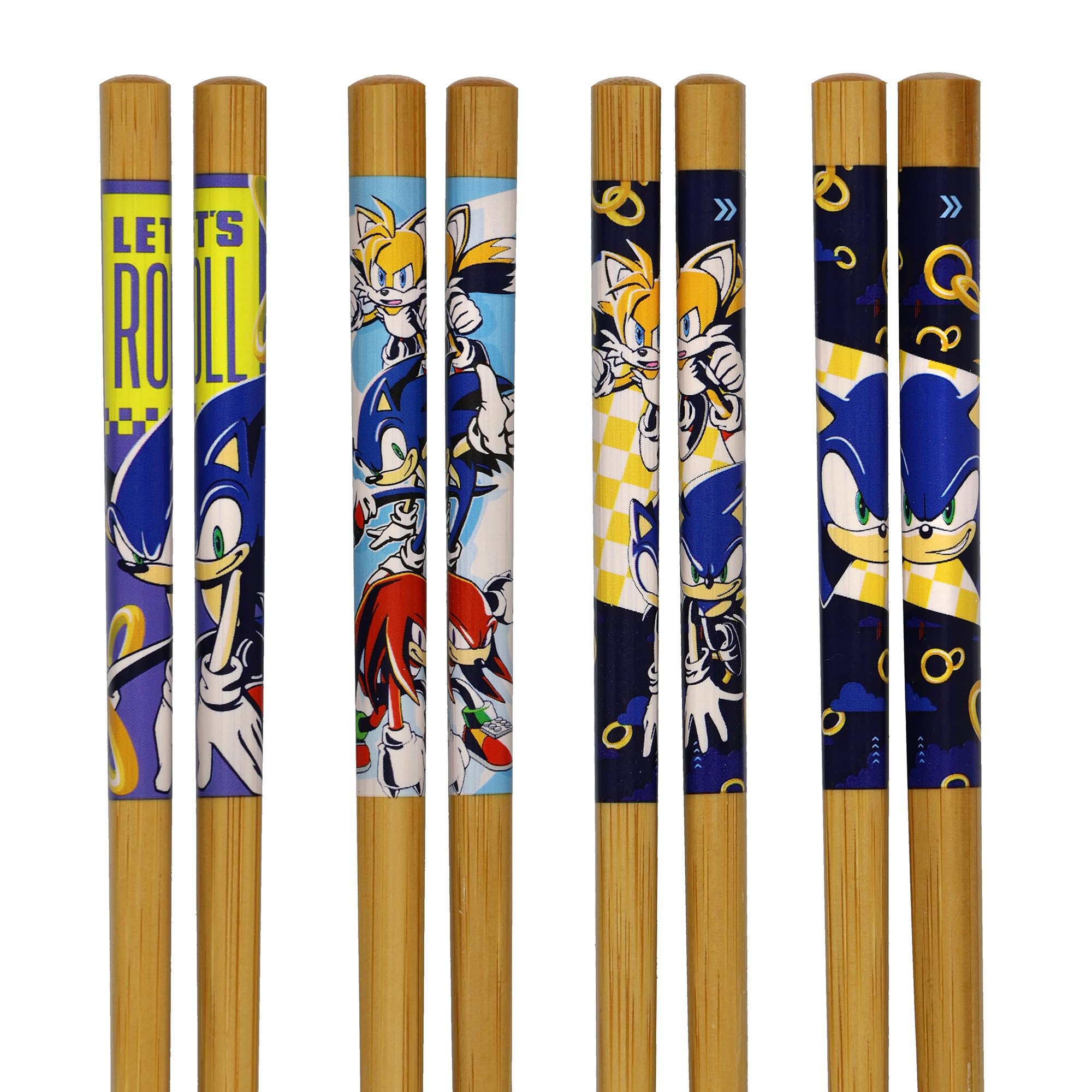 Sonic Chopsticks: Fun Character Bamboo Set -2