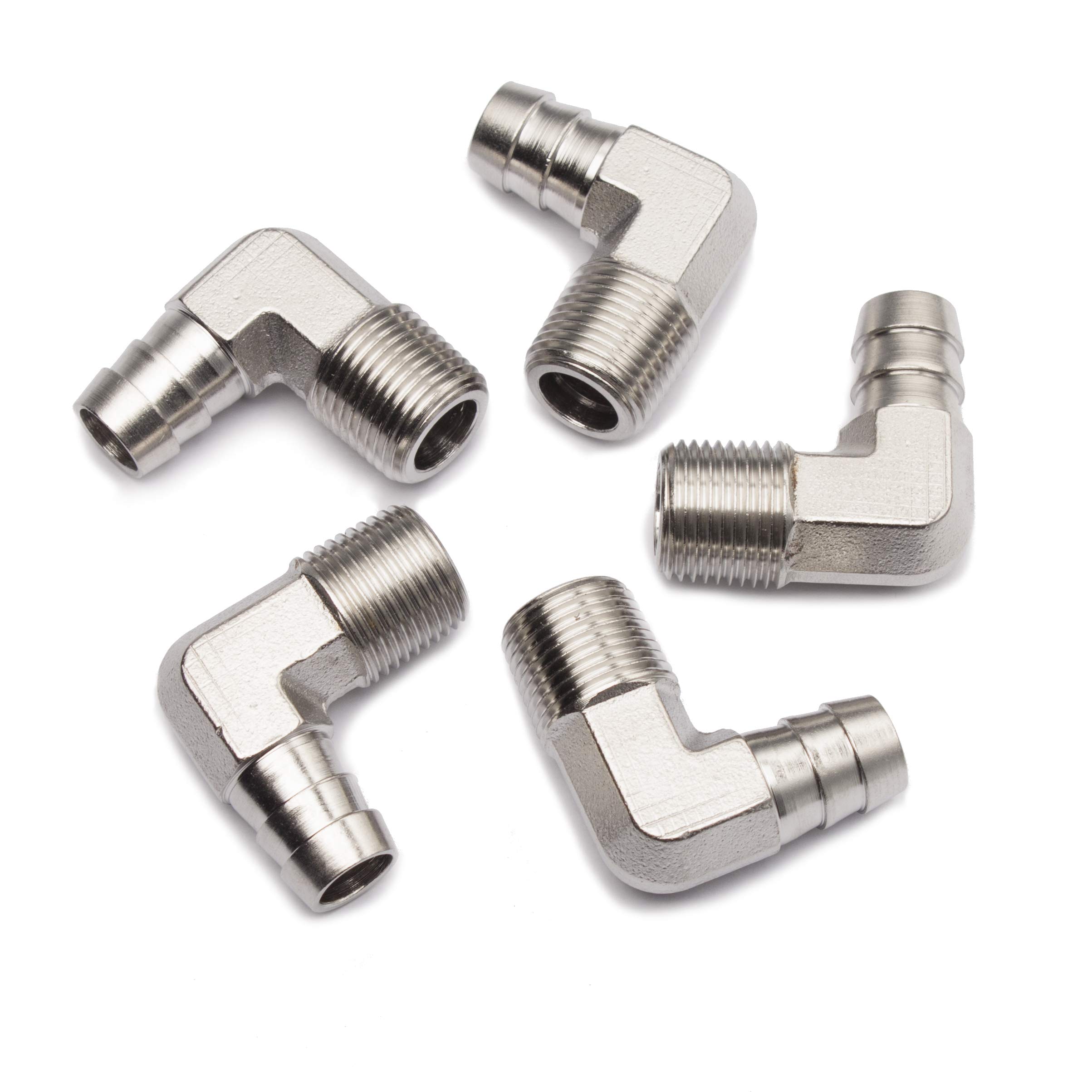 Coude Barbillon 1/2 x 3/8 NPT en acier inoxydable 316 pour tuyaux de plomberie