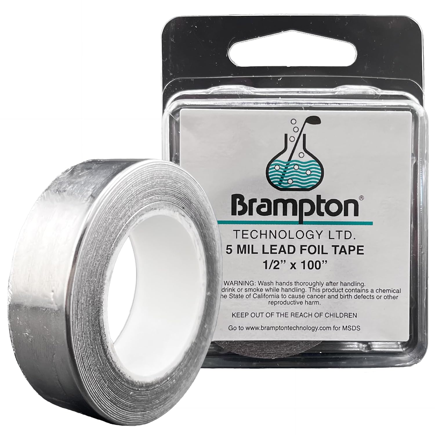 Brampton Golf Lead Tape 1/2” x 100” (10 mil) - Easy to Cut and Apply - Stay on in All Weather - Adjust Swing Weight and Feel - for Golf Clubs, Golf Heads, Pickleball, Tennis, and Fishing