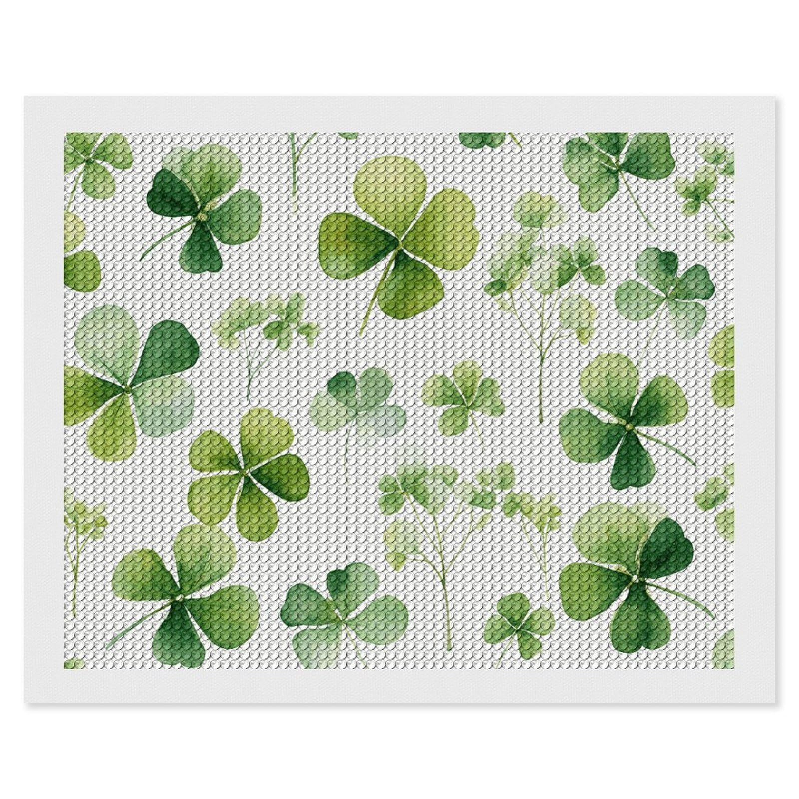 Clover Diamond Art Kits for Adults, DIY 5D Diamonds Painting Kits for Beginner, Round Full Drill Diamond Dots Painting, 16"x20" Diamonds Pictures Gem Art and Crafts Wall Decor