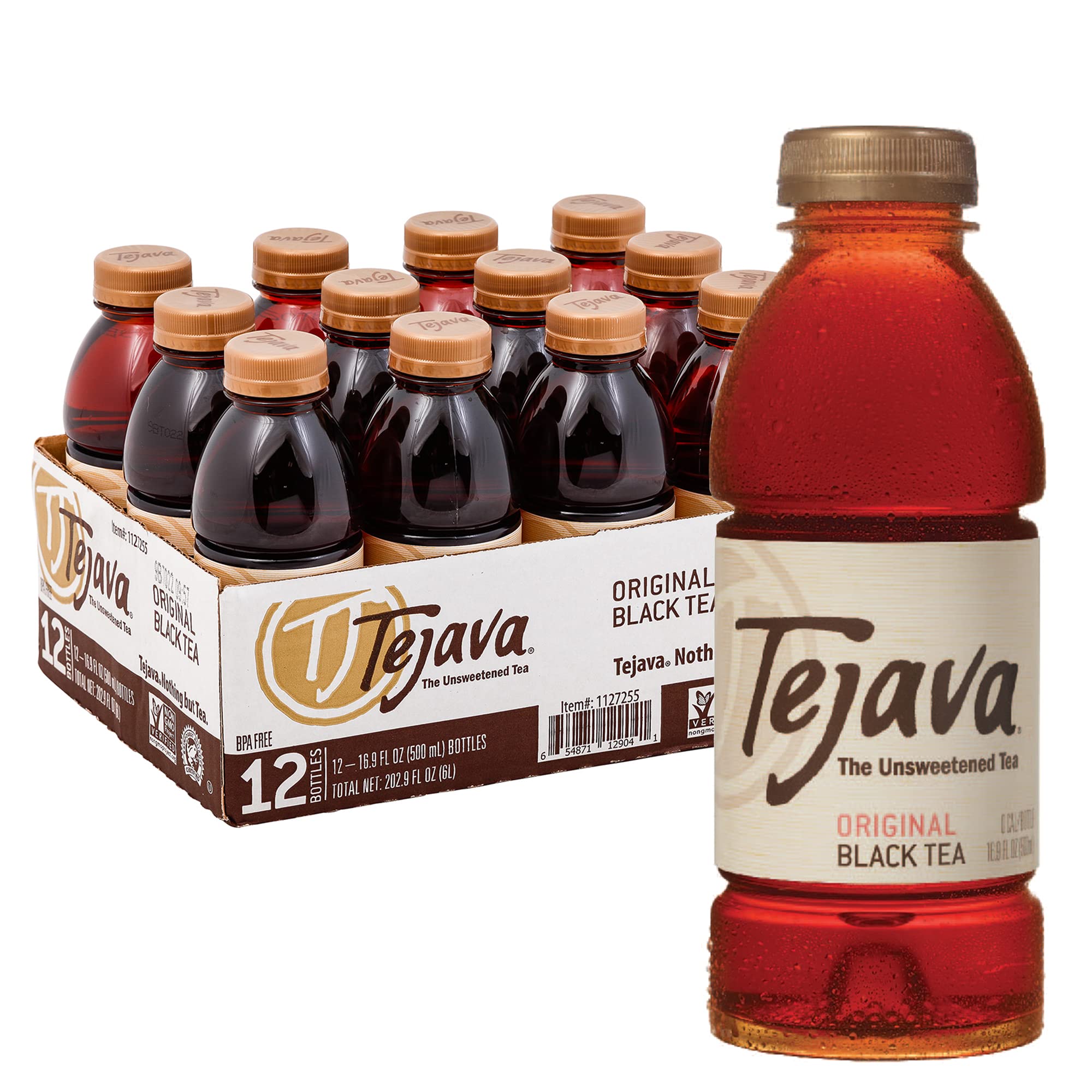 Buy Tejava Original Unsweetened Black Iced Tea, 12 Pack, 16.7oz PET