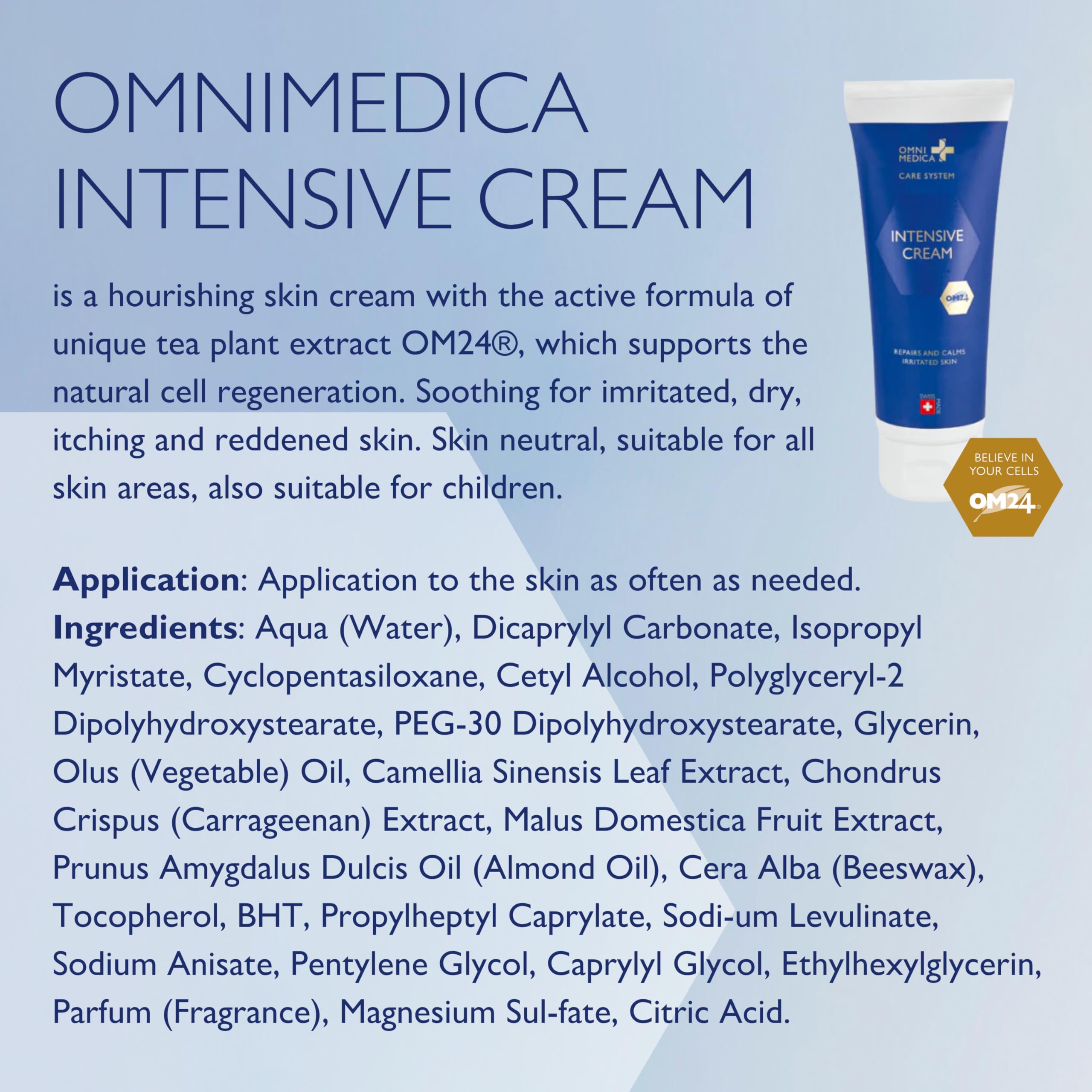 Omnimedica Intensive Cream, 3 in 1, crema per la cura delle macchie pigmentarie e delle rughe, per il corpo e il viso con il super ingrediente OM24-100ml
