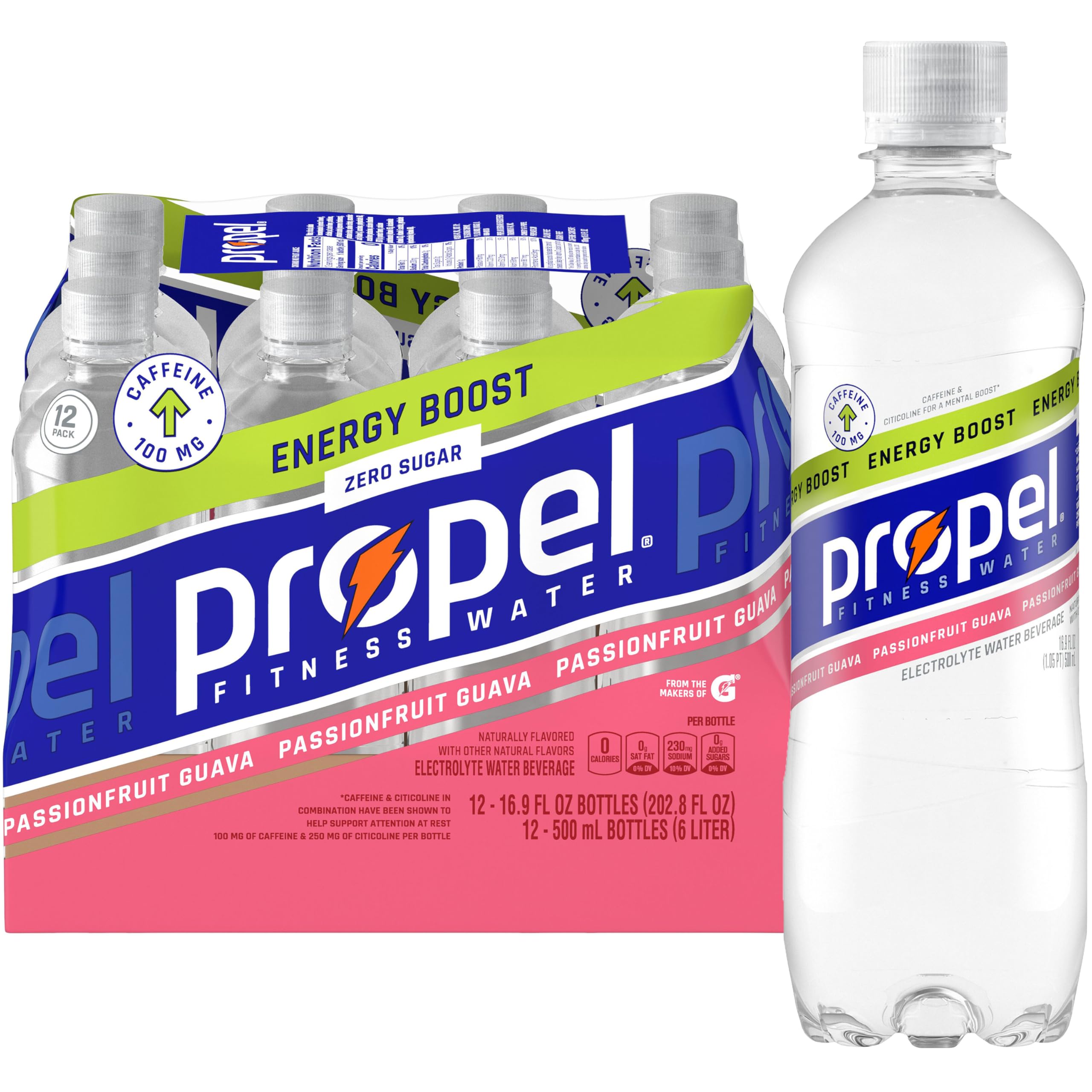PropelBoost 16.9oz 12pk - Passionfruit Guava