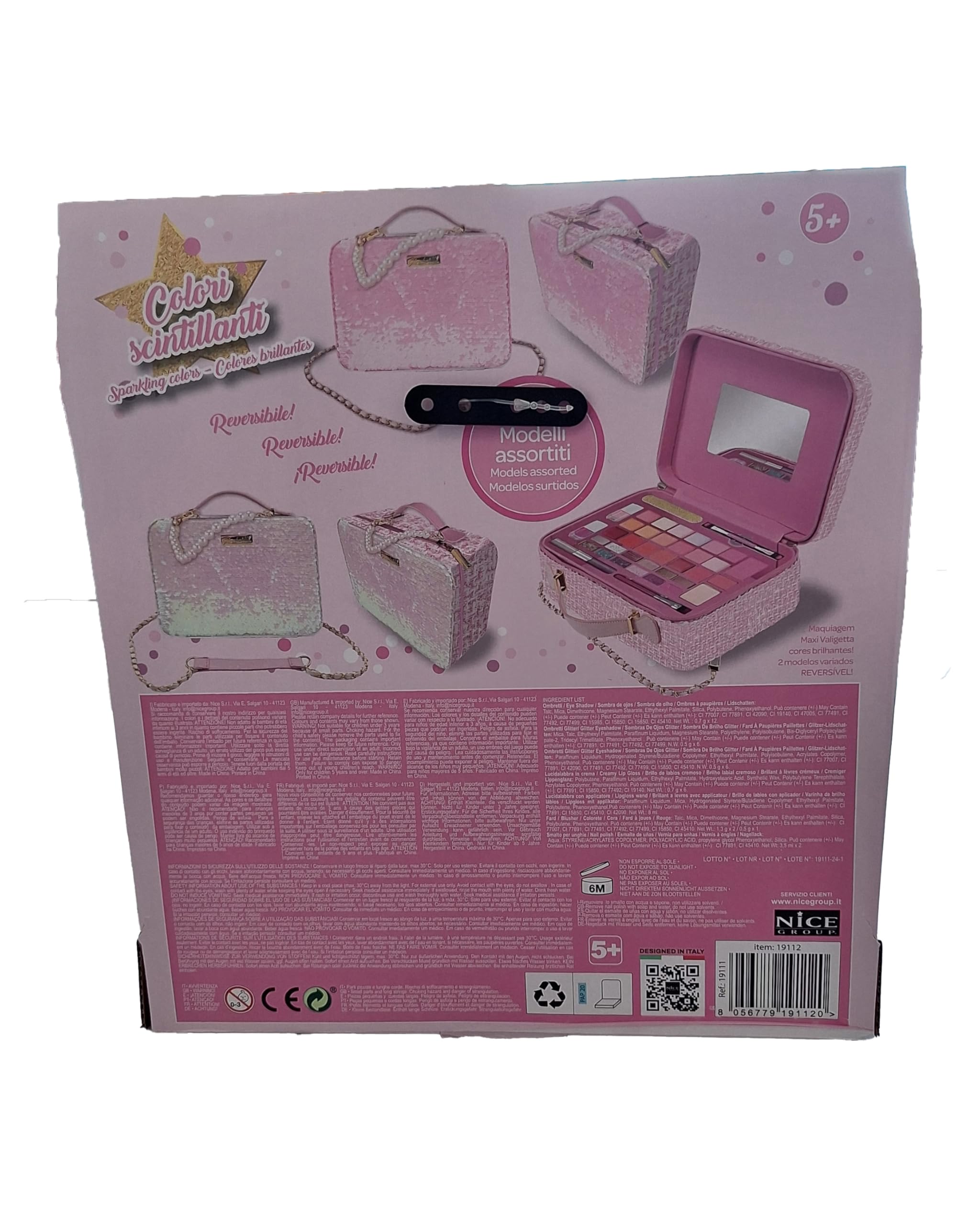 Girabrilla Tweed Case, 1 Maxi Valigetta Make Up con Specchio e Set di Trucchi, colore a sorpresa