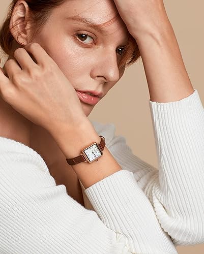 Miniatura 4 de Lola Rose Reloj de pulsera con correa de cuero marrón genuino con exquisito collar de cuentas de madre perla, Lola Rose Reloj de pulsera con correa