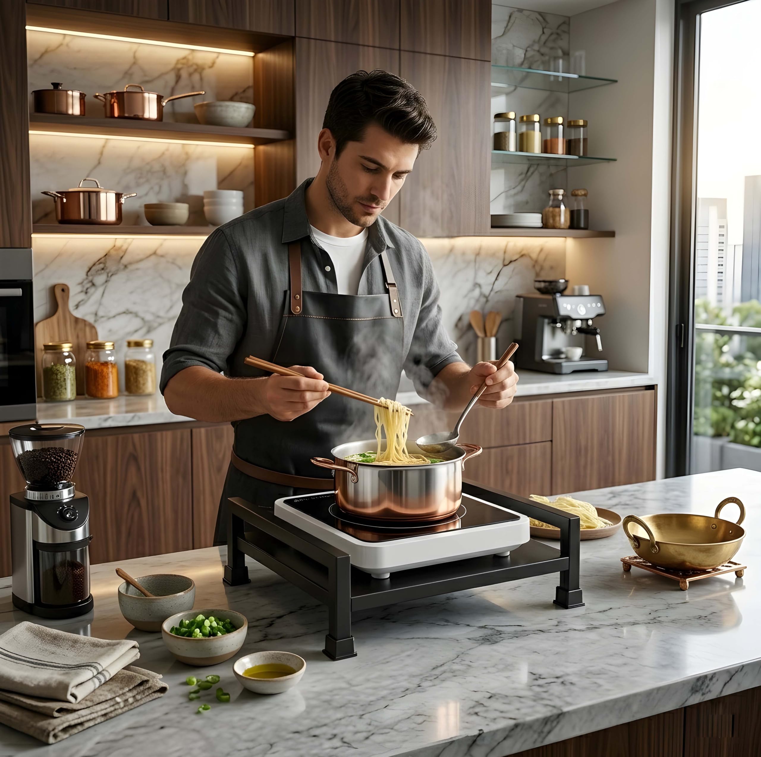 Induction Cooktop Stand - Protect & Organize Your Kitchen -8 Induction Cooktop Stand - Protect & Organize Your Kitchen -8