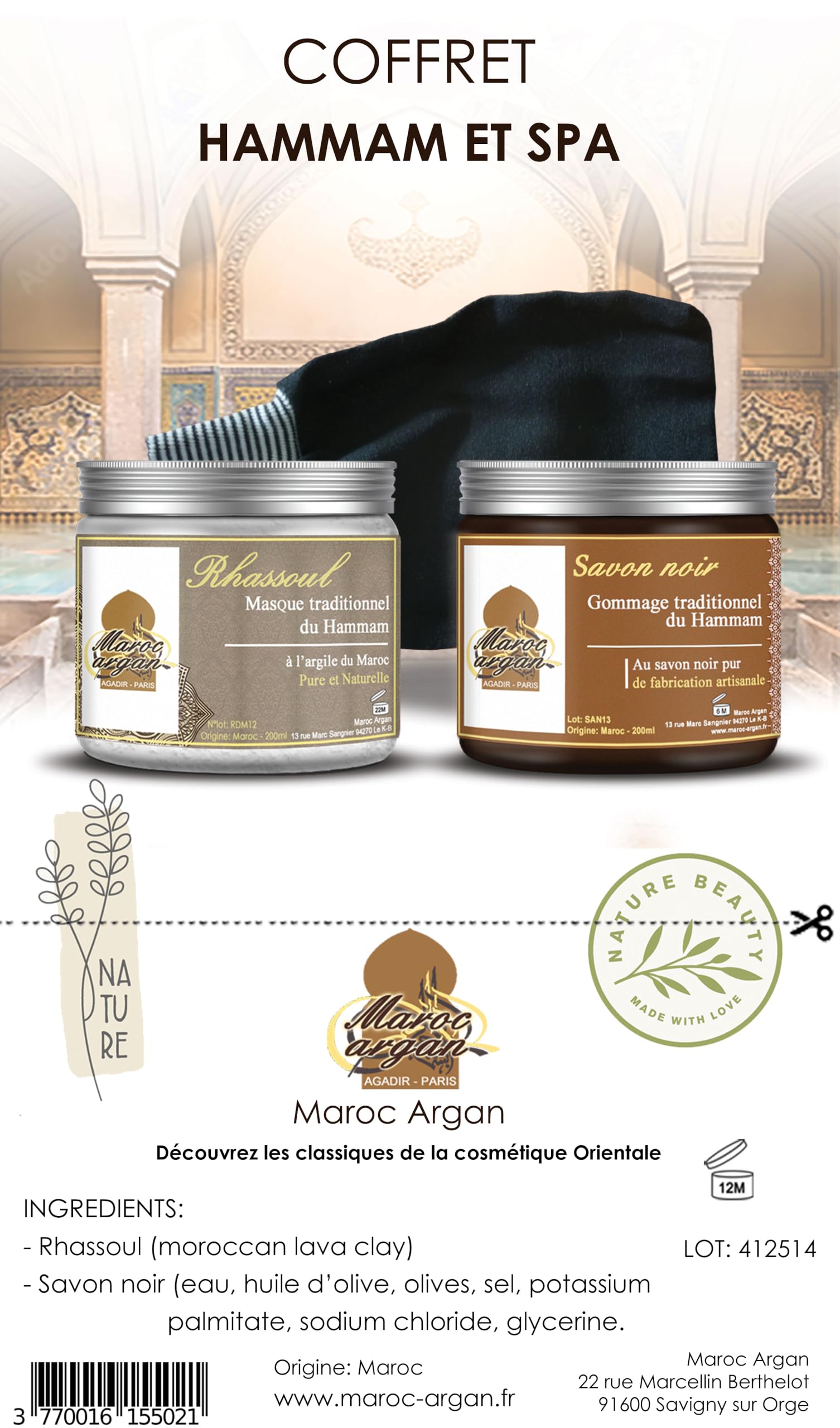 Coffret Hammam & SPA - Vivez la Tradition Orientale du Hammam
