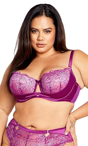 City Chic Womens Bra - Renay Contour - 42DDD - Magenta Purple