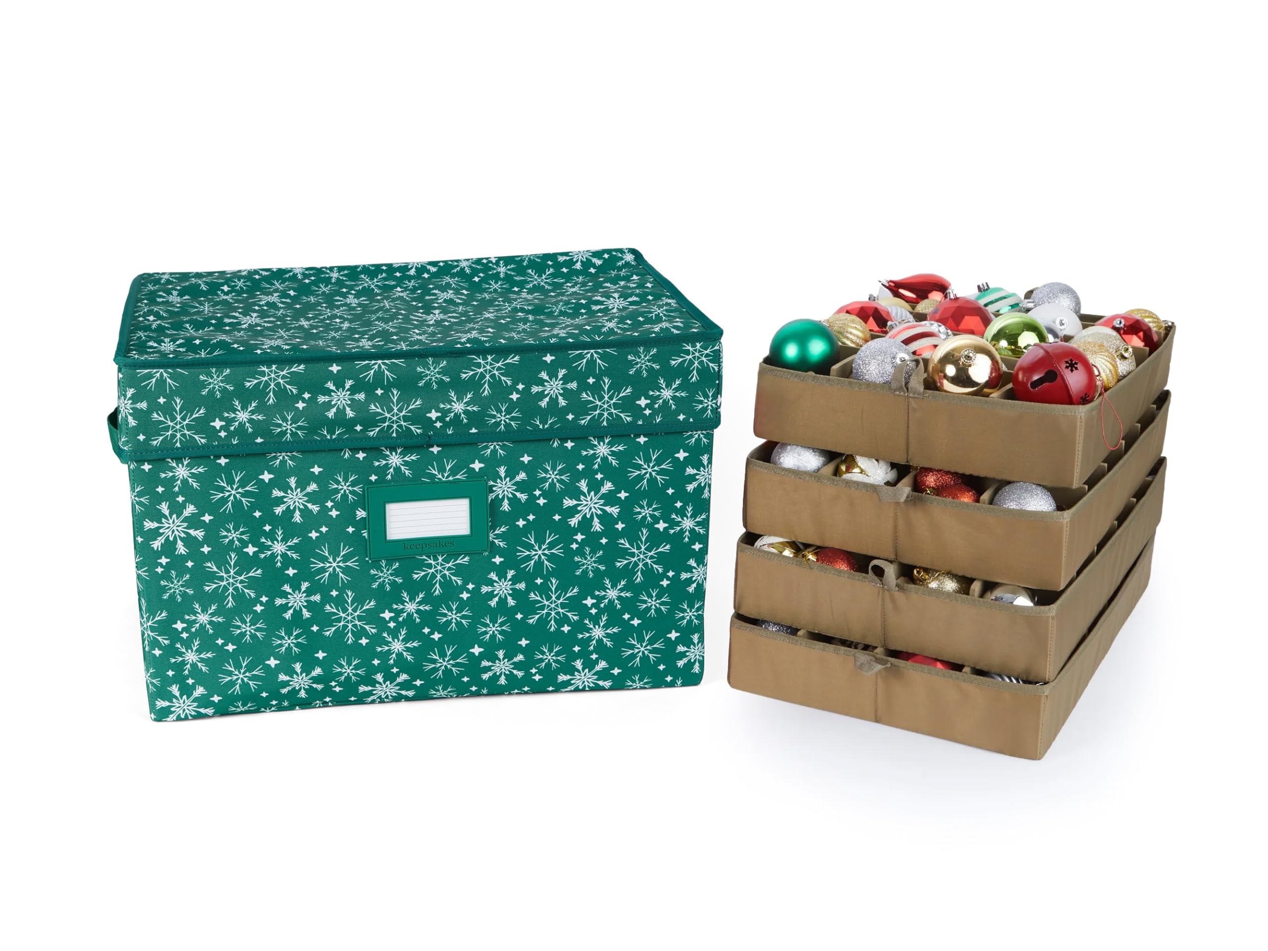 Covermates Adjustable Ornament Storage Box, 19.25" W x 13" D x 12.5" H