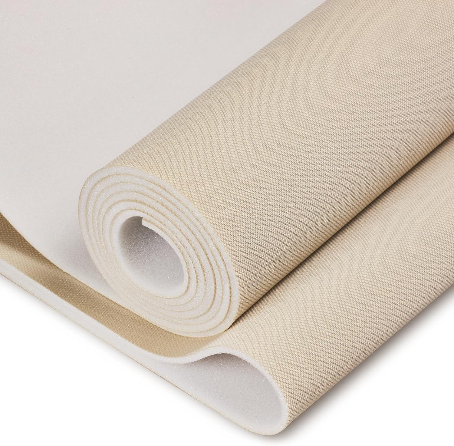 Hiksuky Auto Headliner Fabric 97" L × 60" W with Foam Backing - Mesh Type with - Tube Packaging - Beige Interior Replacement Material for Car/Truck/SUV/RV Roof - Home Repair/DIY Headliner Material