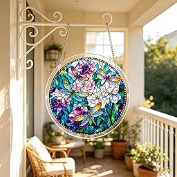 Acrylic Jigsaw Puzzle Suncatcher, 7.9in/20cm Acrylic Suncatcher Puzzle, Suncatcher Puzzle Kit, for Doors Garden and Window Hanging&Birthday Gift (G)