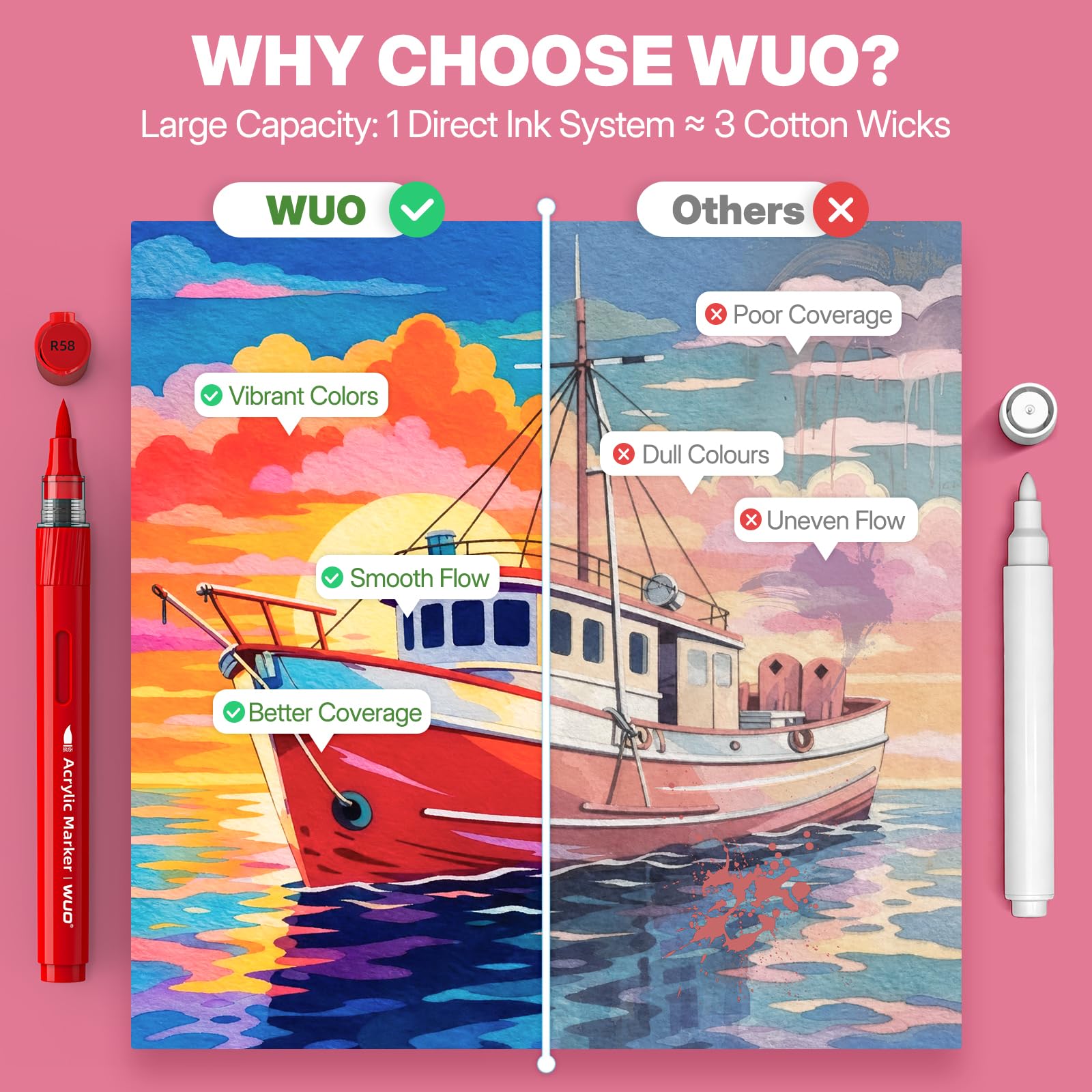 WUO Acrylic Paint Markers - 36 Colors! -5