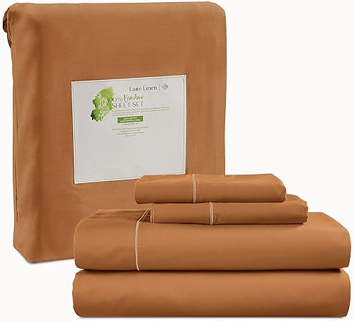 LANE LINEN Juego de sábanas de bambú tamaño Queen, 100% rayón de bambú, 4 piezas para cama de tamaño Queen, sábanas refrescantes, suaves y disponible en Yaxa Peru
