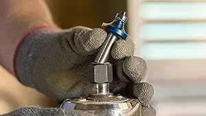 BOSCH RBS010 10-Piece 1/2 in. and 1/4 in. Shank Carbide-Tipped All-Purpose Professional Router Bits Assorted Set with Case for Applications in Straight, Trimming, Decorative Edging, Dovetail Joinery