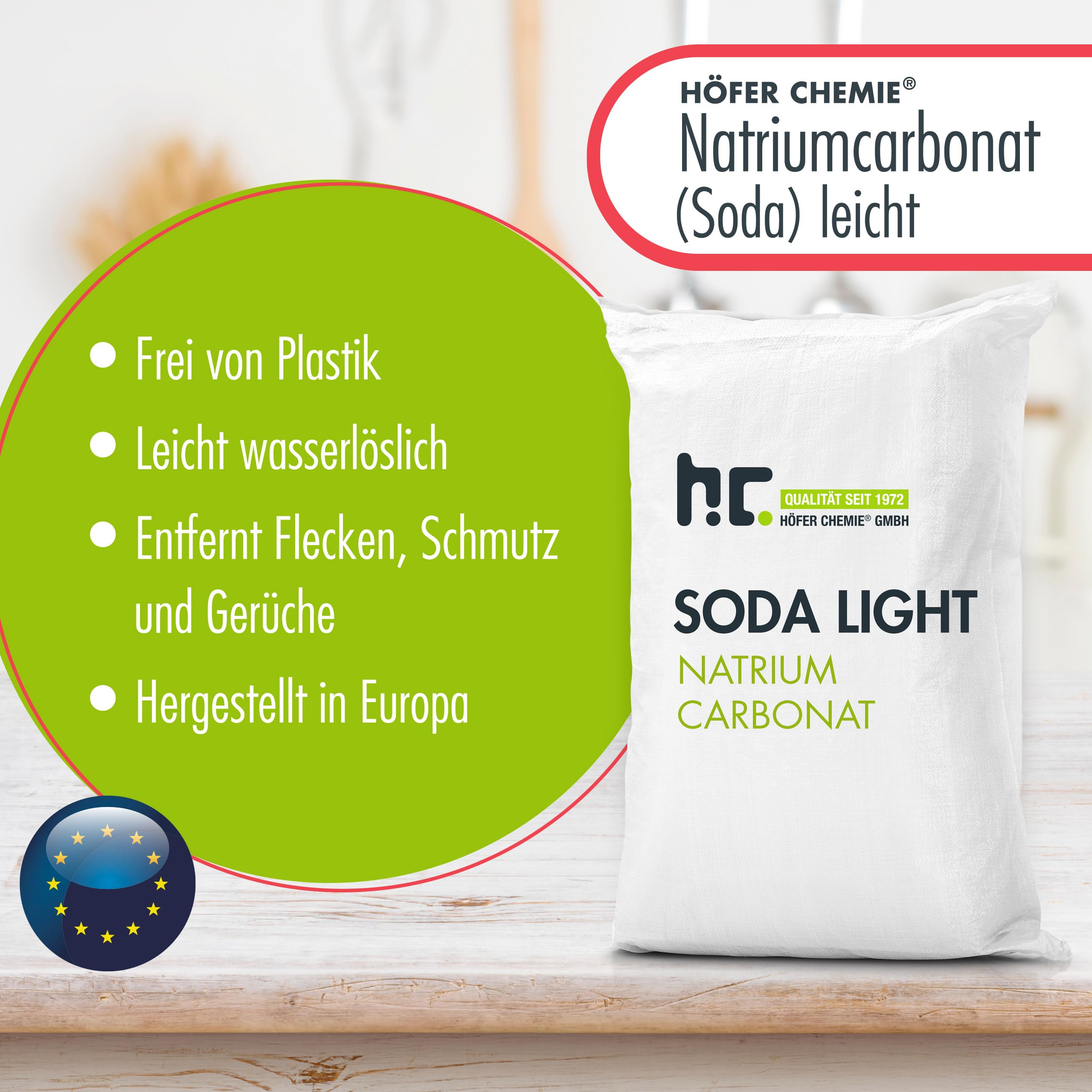 50 kg (2 x 25 kg) Natriumcarbonat (Soda) leicht technische Qualität | Vorratspack zur Anhebung des pH Werts im Schwimmbad