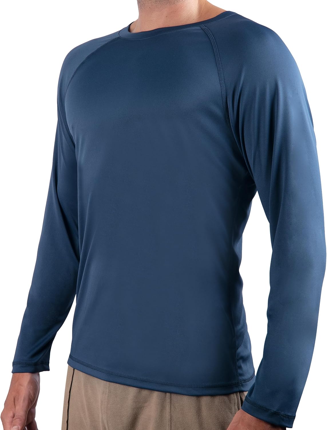 Kanu Surf Men’s Swim Shirt w/Long Sleeves – Quick-Dry Fabric, UPF 50+ Workout Rash Guard for Men in Loose-Fit Design