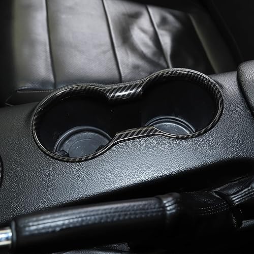 Miniatura 5 de RT-TCZ Cubierta del portavasos de fibra de carbono Accesorios interiores para Ford Mustang 2015-2022