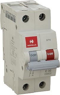 Havells DHMGCSNF032 PVC Plastic 32A MCB SPN C Curve (White)