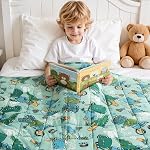 Kivik Weighted Blanket 3lbs, 36" x 48", Blue Moon Stars Heavy Throw Blankets, All-Season Breathable Soft Cute, Calming & Sleep, Machine Washable
