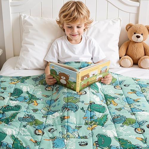 Miniatura 11 de Kivik Manta con peso de 3 libras, transpirable, pequeña y pesada, para dormir y relajarse, para cama, sofá, hogar, escuela, lavable a máquina