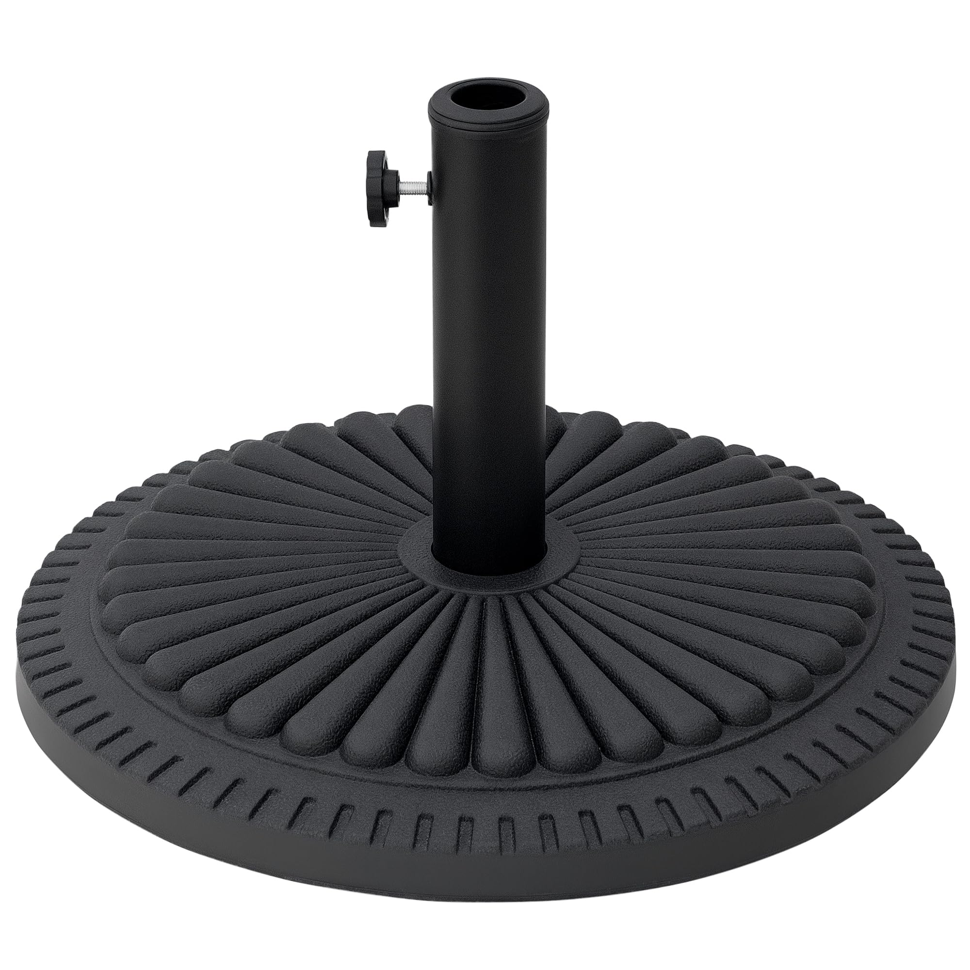 Outsunny Sonnenschirmständer 14 kg Schirmständer Rund Schirmhalter, Ständer Schirmgewicht für Sonnenschirm 35-48mm Rohrdurchmesser, für Balkon, Terasse, Garten, Schwarz