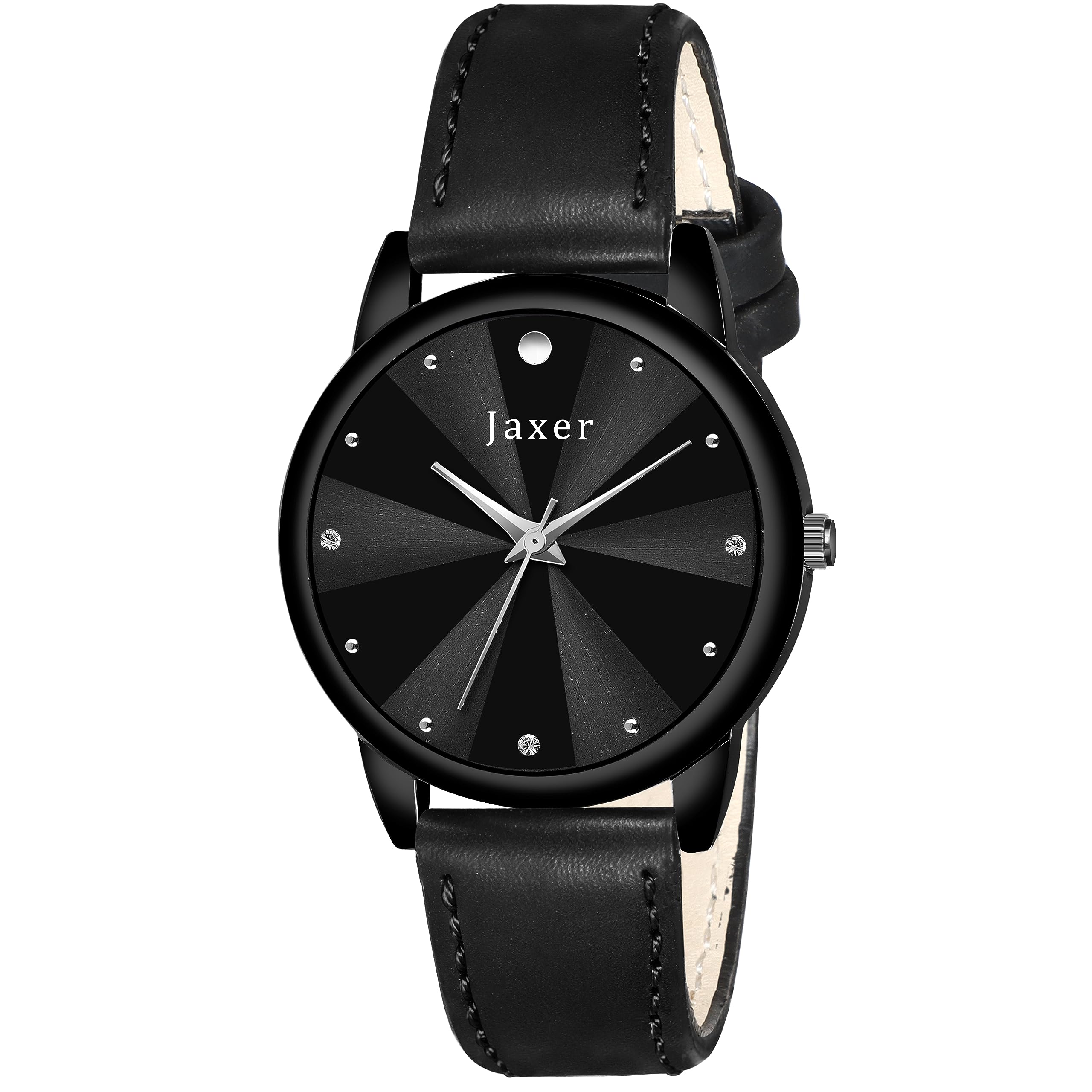 Jaxer Black Leather Strap Analog Wrist Watch for Women - JXRW2573 (B0CGZPCQC7) Amazon Price History, Amazon Price Tracker