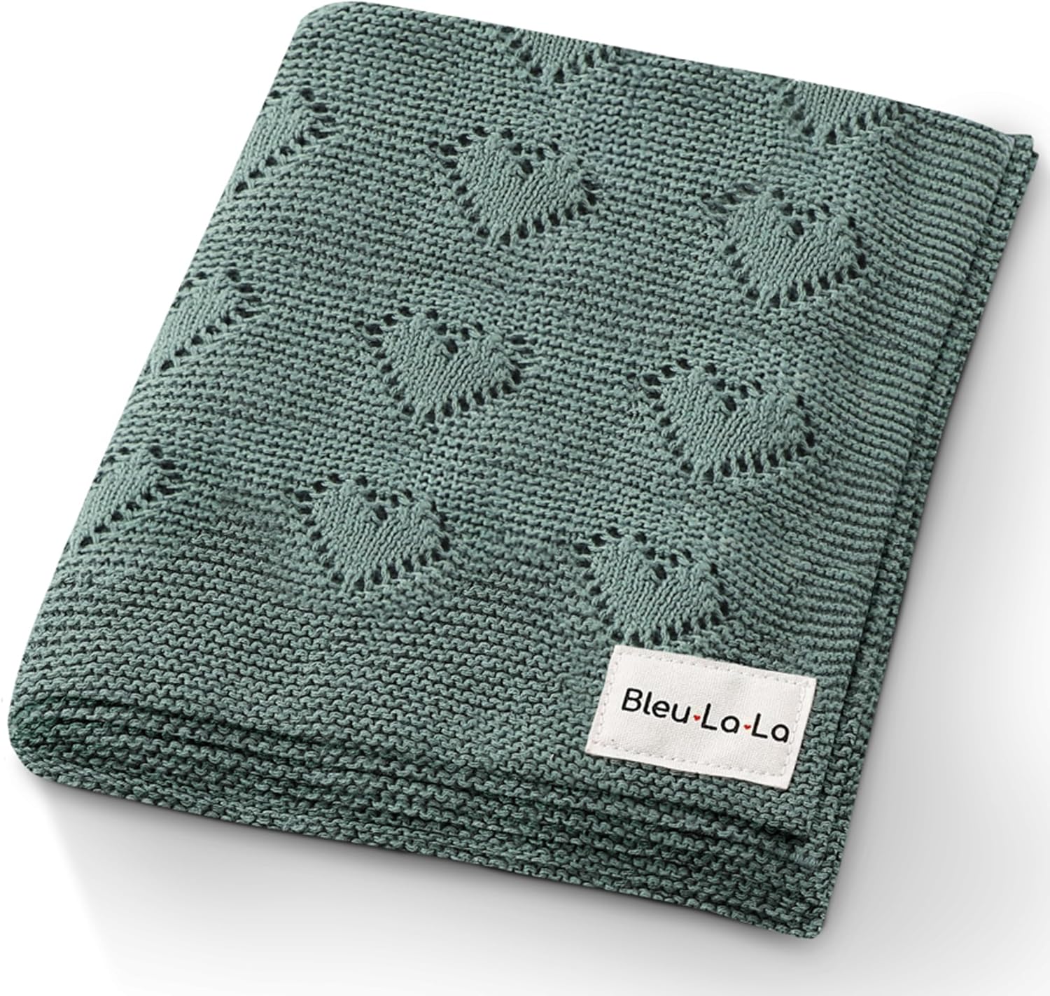 Heirloom Knit Heart Receiving Blanket for Boys and Girls – 100% Luxury Cotton Baby Blanket – Soft Warm Swaddle Receiving Receiving Blanket for Newborns Infants & Toddlers (Hunter Green) Heirloom Knit Heart Receiving Blanket for Boys and Girls – 100% Luxury Cotton Baby Blanket – Soft Warm Swaddle Receiving Receiving Blanket for Newborns Infants & Toddlers (Hunter Green)