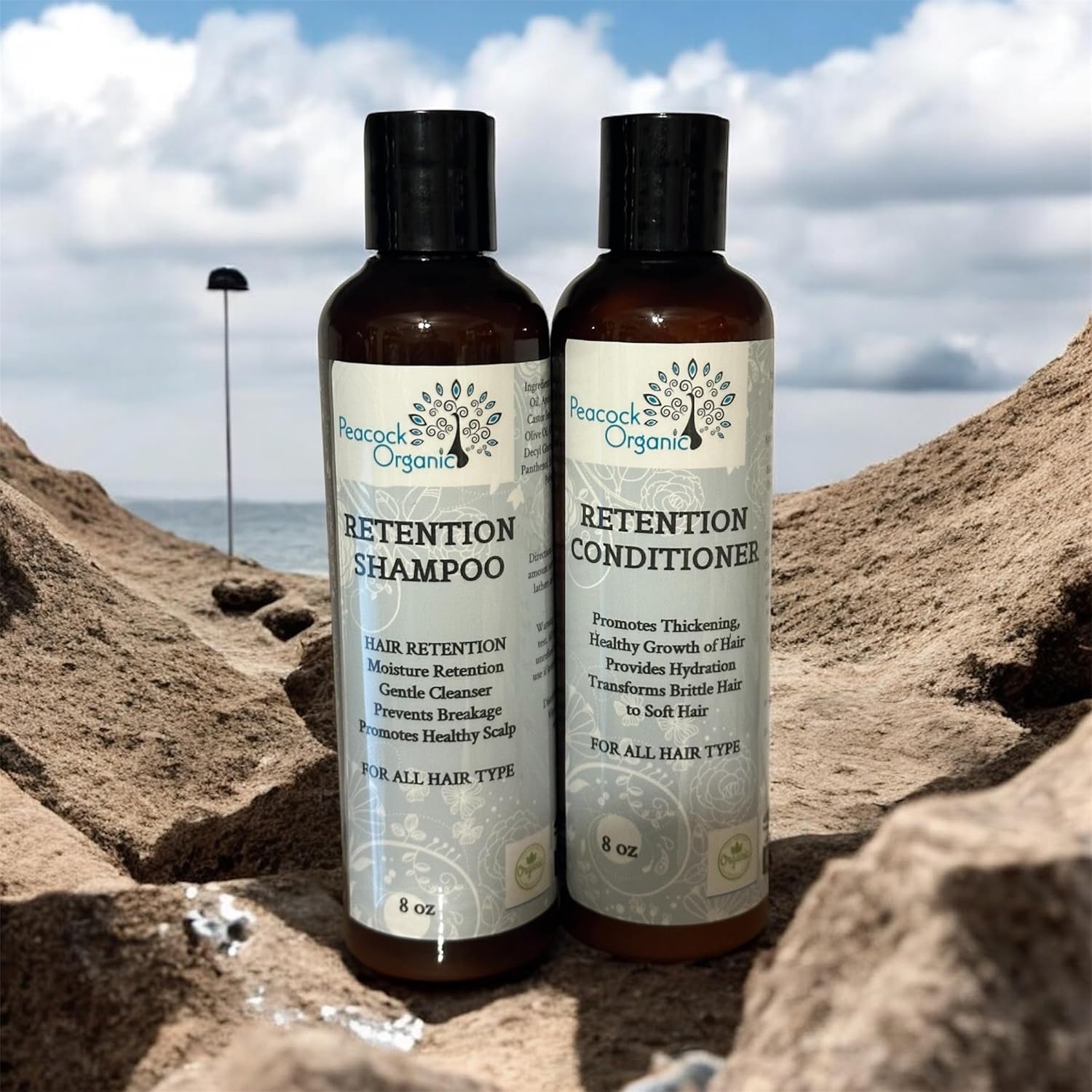 Retention Hair Shampoo & Conditioner Set | Moisturizing, Nourishing, Hydrating Hair Care | 8Oz (Shampoo/Conditioner)