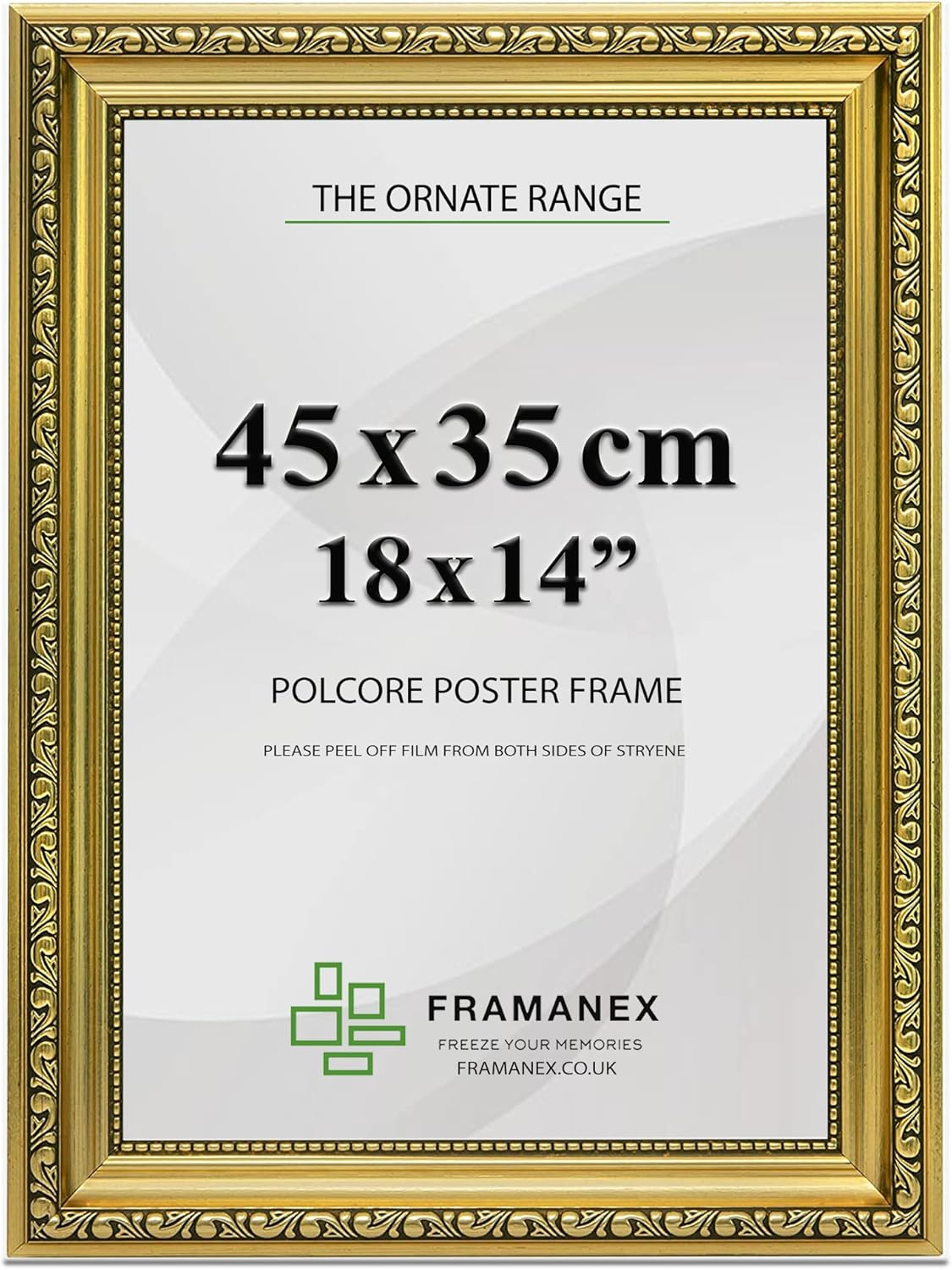 FRAMANEX Ornate Shabby Chic Gold 45X35cm (18X14 Inch) Picture Photo