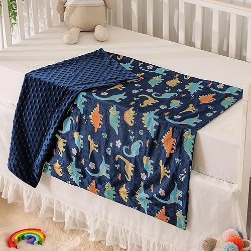 Miniatura 5 de PHF Minky - Manta de bebé para niños, 30 x 40 pulgadas, suave, de doble capa, con respaldo de puntos, manta de recepción para recién nacidos, bebés,