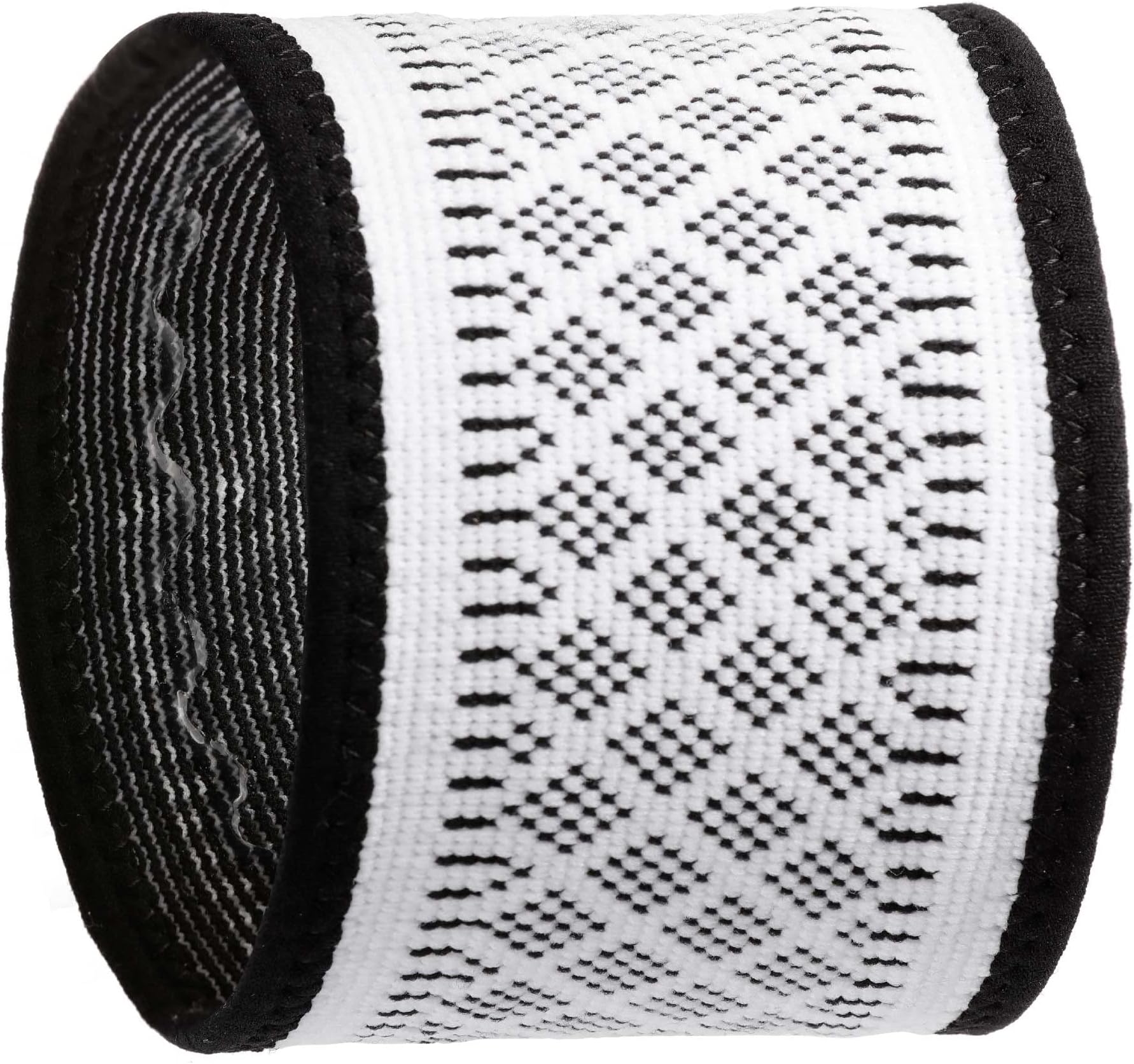 Diabetes Arm Band for Insulin Pod Monitoring Systems - Omnipod Dexcom Freestyle Libre - Protects Insulin Pod During Sports - Replace Adhesive Patches Tape (White, L)