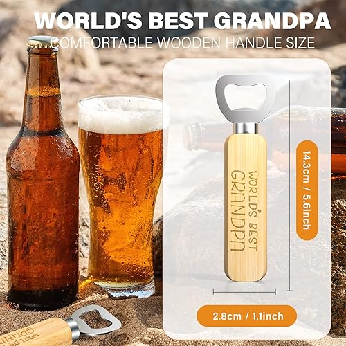 Miniatura 5 de Regalos para abuelo, regalos de cumpleaños para abuelos, regalos de Navidad, regalos para el mejor abuelo con vaso de viaje, cartera de cuero,