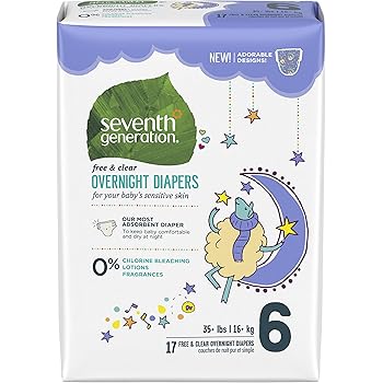 seventh generation overnight diapers size 3