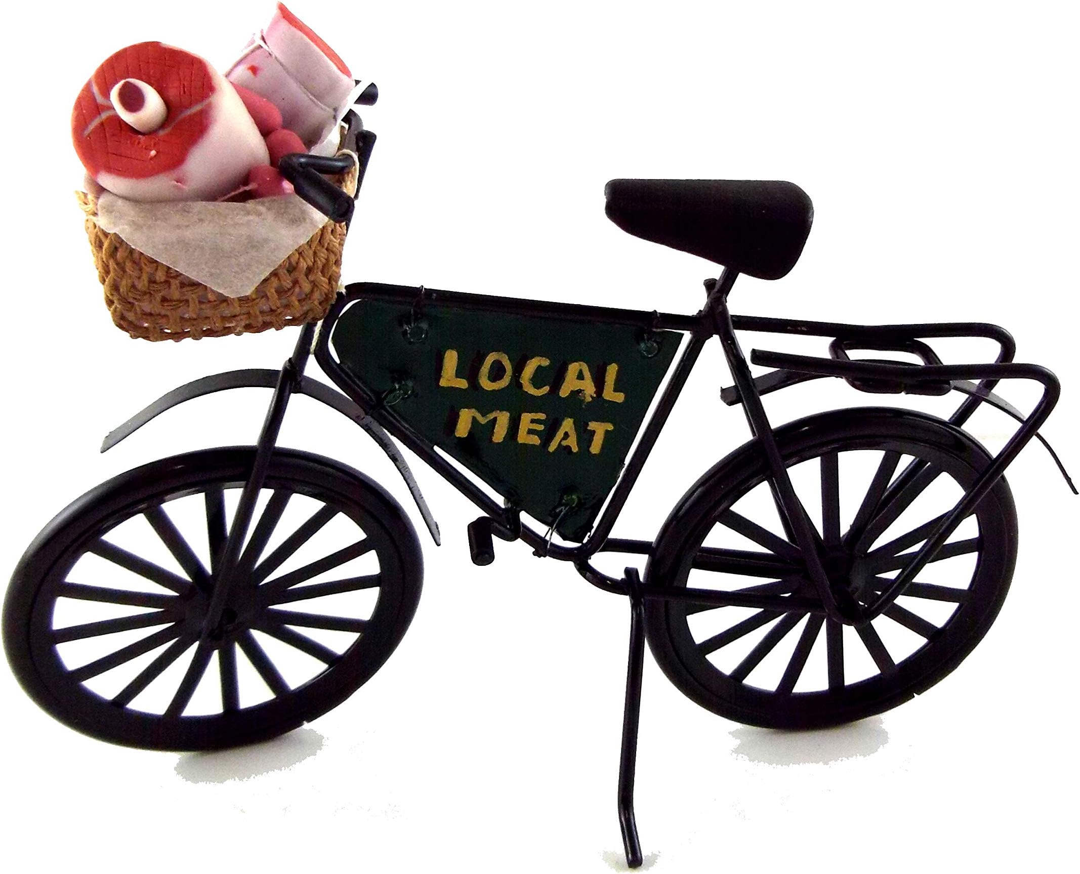 Melody Jane Dolls House Local Meat Bike Butchers Shop Bicycle Miniature Outdoor Accessory