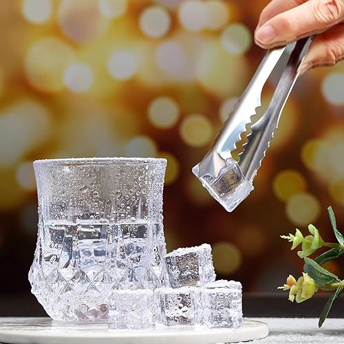 Miniatura 3 de 10 pinzas de acero inoxidable para servir alimentos con dientes de sierra para restaurante, hotel, cubo de hielo, 7.5 pulgadas