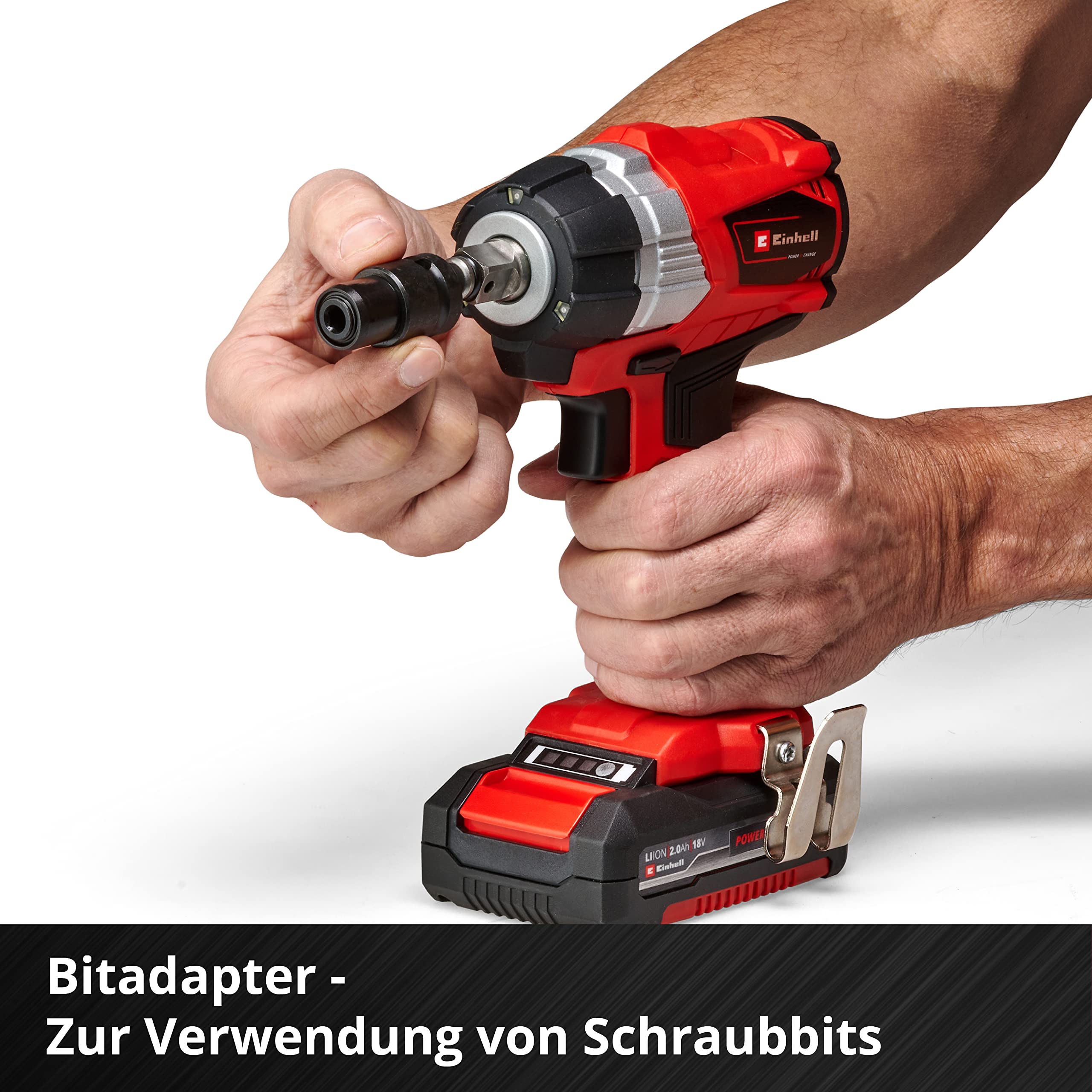 Einhell Professional Akku Schlagschrauber TP-CW 18 Li BL Solo Power X-Change (18 V, 215 Nm, Brushless, Außenvierkant-Aufnahme, Bit-Adapter, LED Licht, ohne Akku)