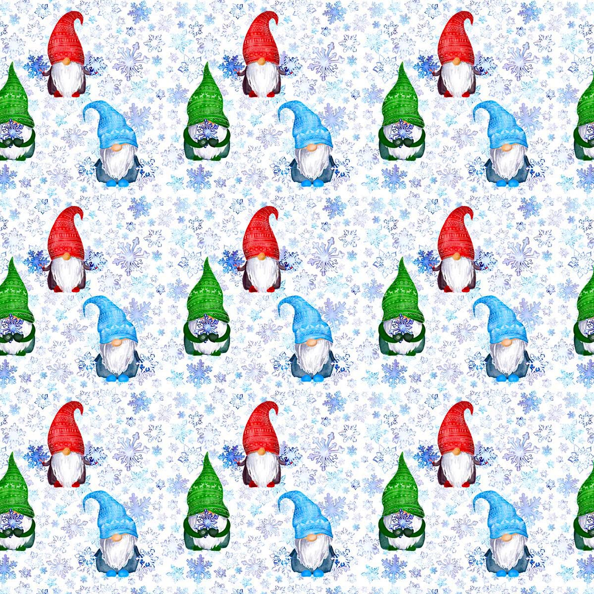 100% Cotton Christmas Fabric Material Sold By the Metre 140cm Wide - Frozen Gonks - CC490 - Half METRE