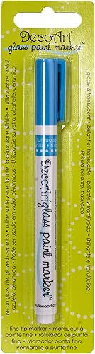 DecoArt Marcador de pintura de vidrio, turquesa